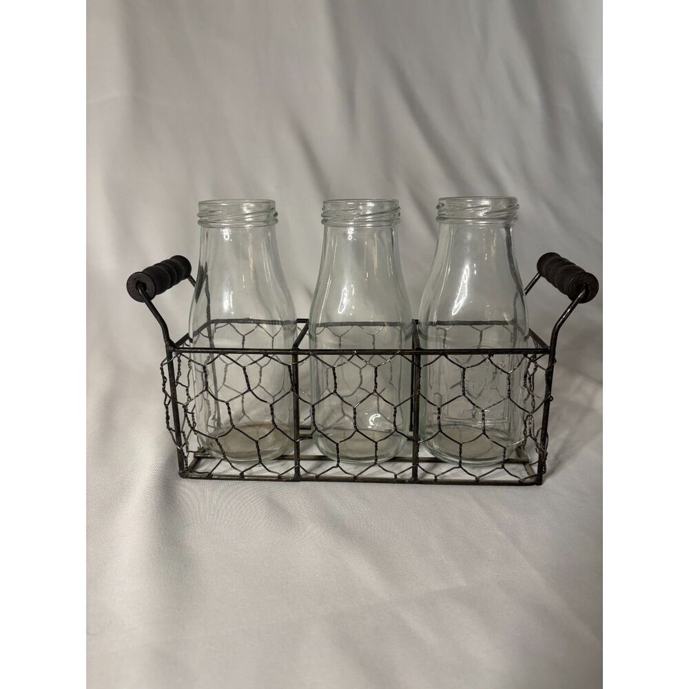 Farmhouse style milk jugs